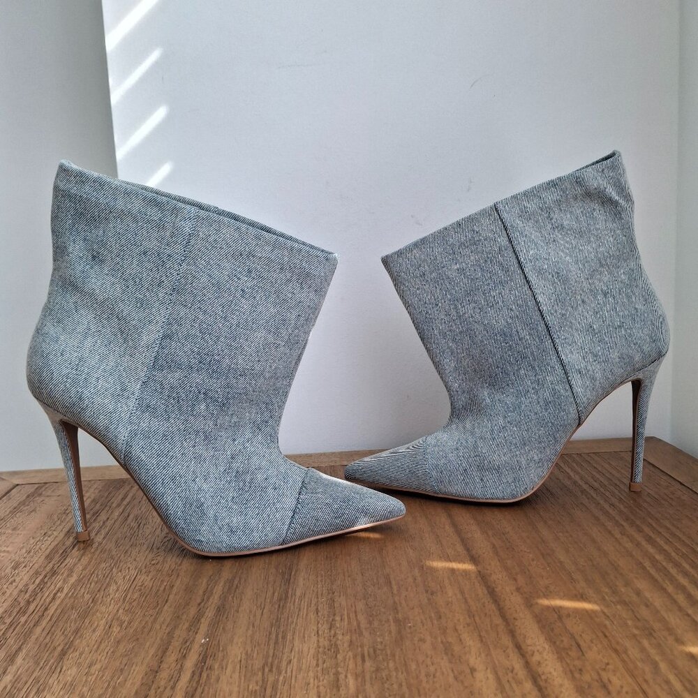 (New)‎ Good American – Slouchy Ankle Boots (Indigo) – Women's 7 - Picture 3 of 7